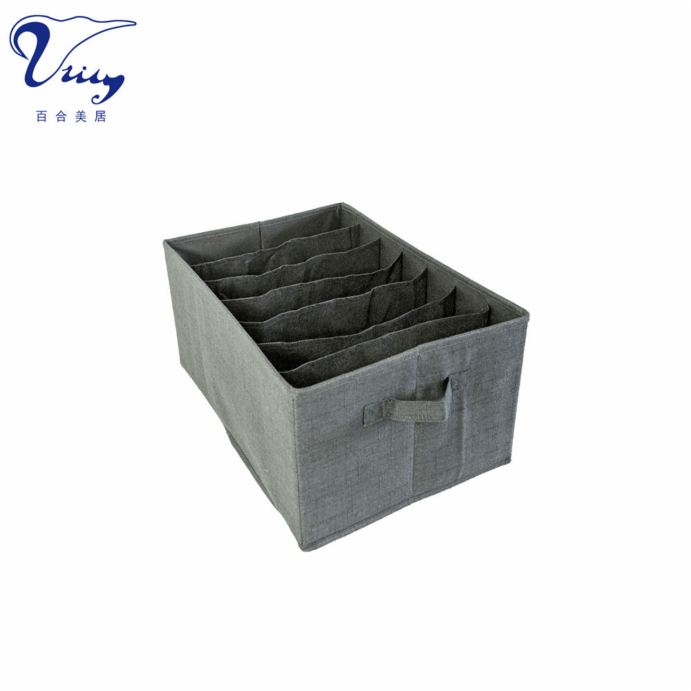 Hot Sale Jeans Organizer 7 grids Wardrobe Clothes Organizer Closet Drawer Storage Box for T-shirt