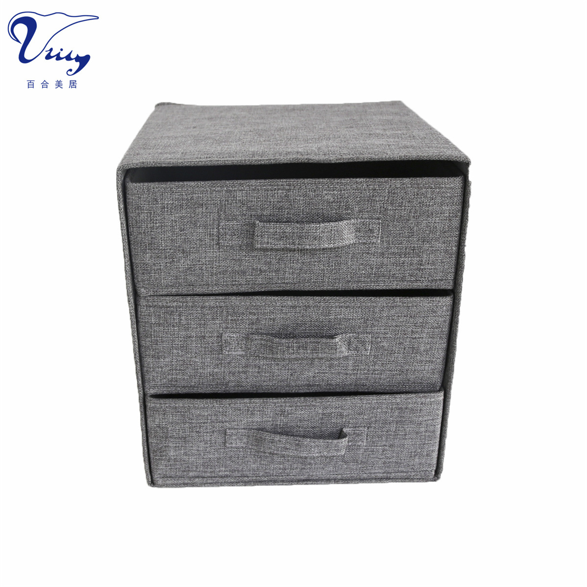 3-Drawer Fabric Dresser Storage Tower 3-Tier Organizer Unit Storage Chest Cabinet for Bedroom, Hallway, Closet, Office Furniture