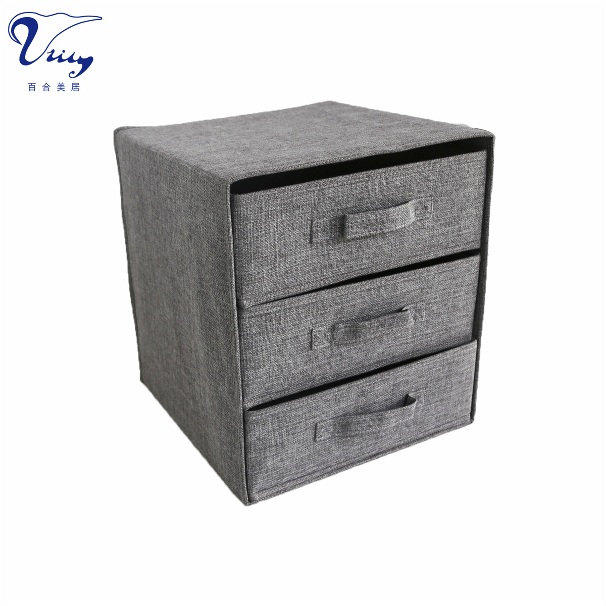 3-Drawer Fabric Dresser Storage Tower 3-Tier Organizer Unit Storage Chest Cabinet for Bedroom, Hallway, Closet, Office Furniture