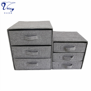 3-Drawer Fabric Dresser Storage Tower 3-Tier Organizer Unit Storage Chest Cabinet for Bedroom, Hallway, Closet, Office Furniture