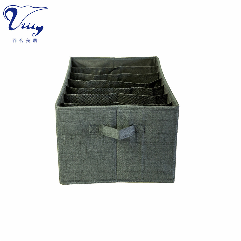 Hot Sale Jeans Organizer 7 grids Wardrobe Clothes Organizer Closet Drawer Storage Box for T-shirt