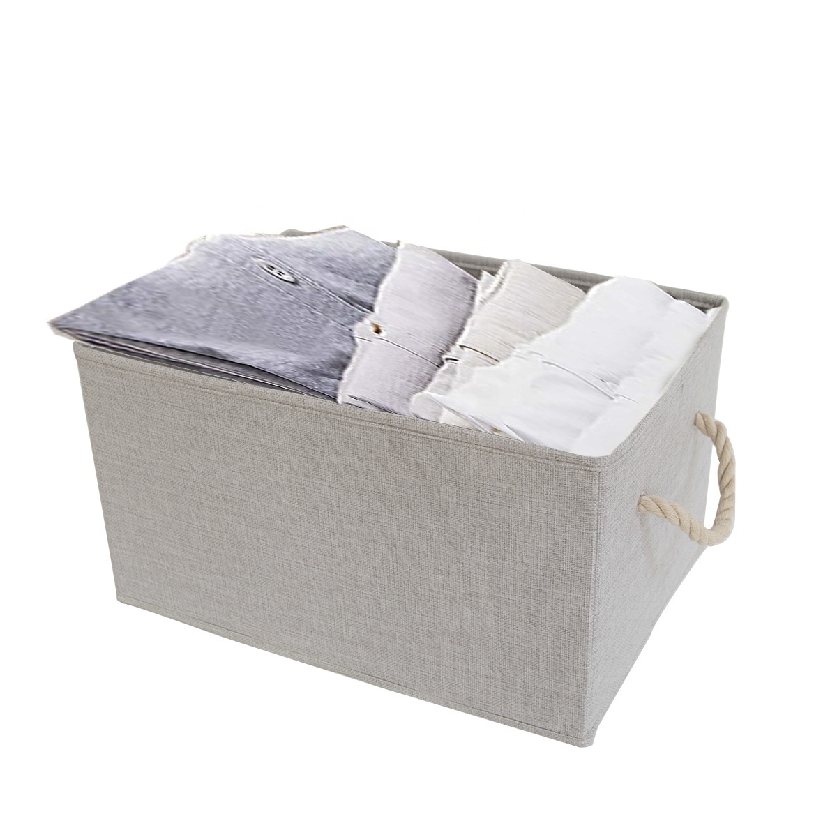 Wholesale High Quality Storage Boxes Stackable Cube Storage Organiser Storage Cube with Rope Handle