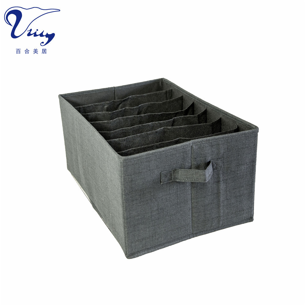 Hot Sale Jeans Organizer 7 grids Wardrobe Clothes Organizer Closet Drawer Storage Box for T-shirt