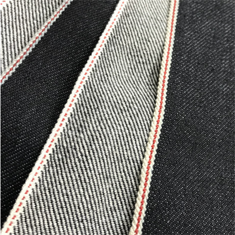 12oz high quality roll japanese 98 cotton 2 elastane selvedge raw denim fabric for Slim Fit Advanced Stretch Men's Jeans