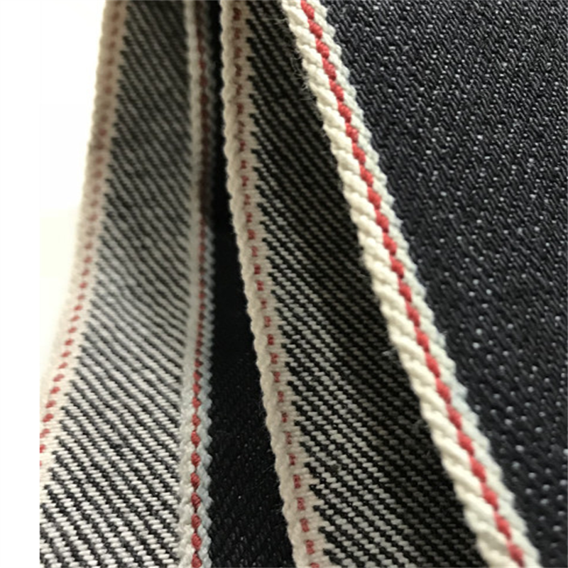 12oz high quality roll japanese 98 cotton 2 elastane selvedge raw denim fabric for Slim Fit Advanced Stretch Men's Jeans