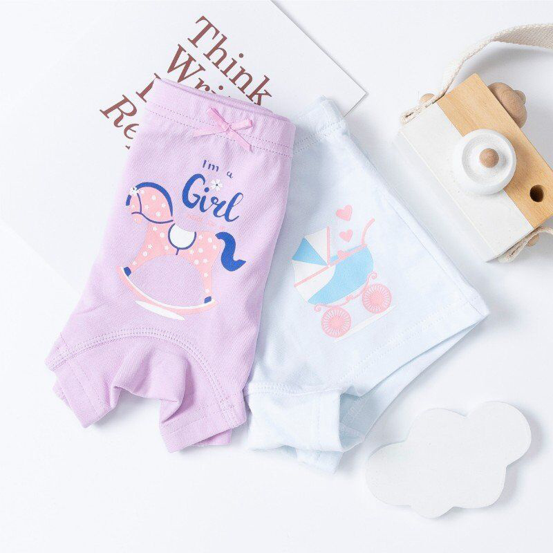 Hot Sale Cotton Comfortable Breathable Girls Panties Custom Children Kids Underwear for Women 100% Cotton Everyday Mid-rise /