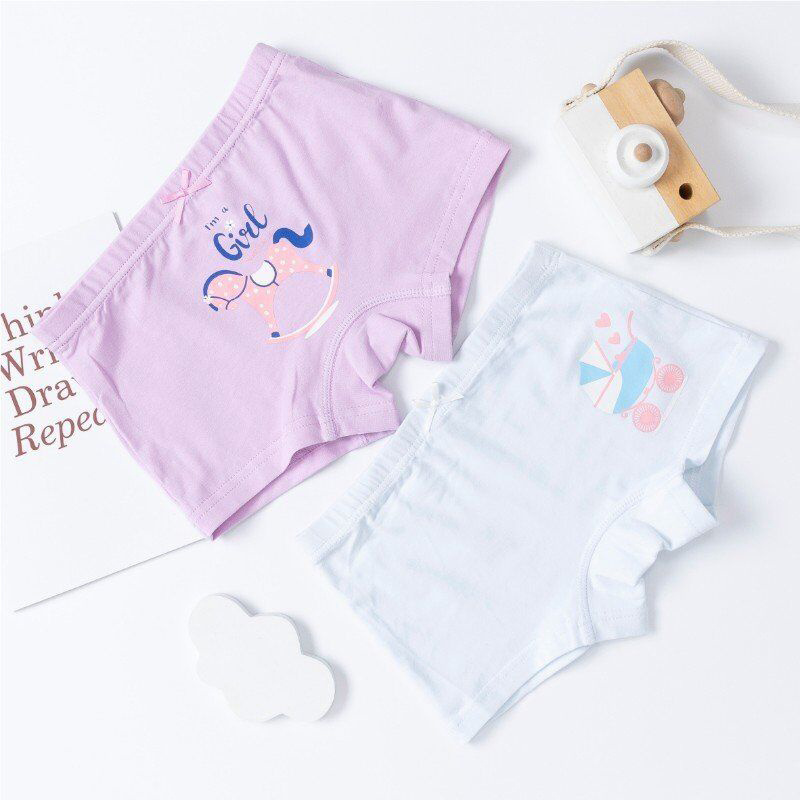 Hot Sale Cotton Comfortable Breathable Girls Panties Custom Children Kids Underwear for Women 100% Cotton Everyday Mid-rise /