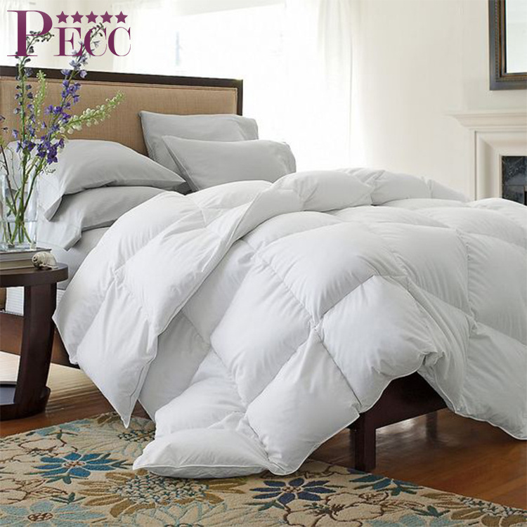 Wholesale Cotton White 100%  Down Filled Comforter For Hotel