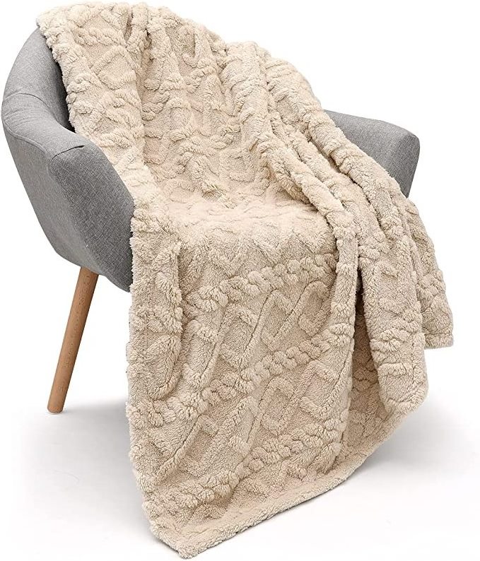 Sherpa Fleece Throw Blanket 3D Stylish Design, Super Soft,Fluffy,Warm,Cozy,Plush,Fuzzy for Couch Sofa Living Room Bed-All Season