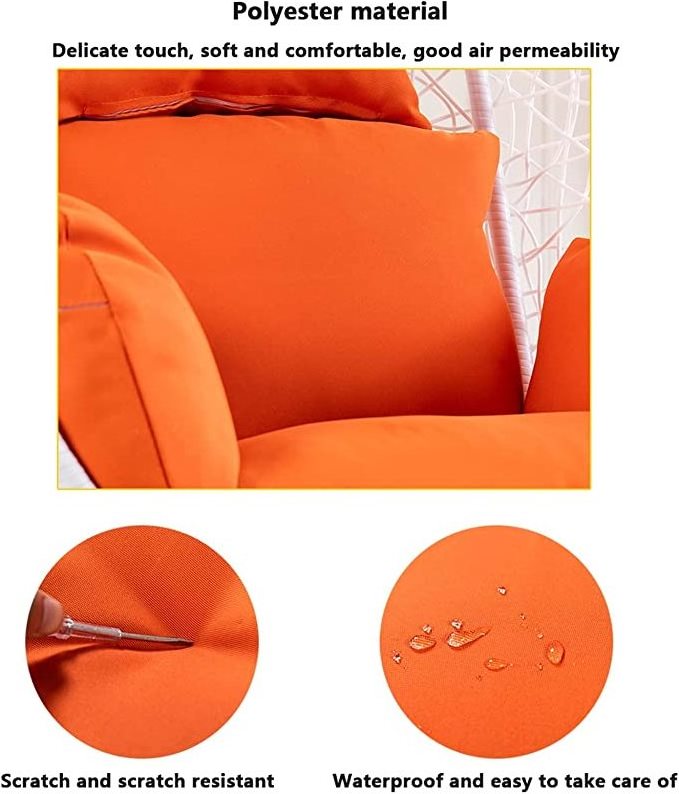 Hanging Egg Chair Cushion Outdoor Patio Seat Cushion Replacement Indoor Outdoor Swing Chairs Pillow Removable Washable