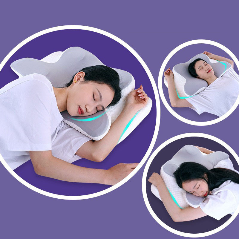 Ergonomic Orthopedic Neck Support Pillow Contour Memory Foam Pillow Cervical Pillow for Neck Pain Relief