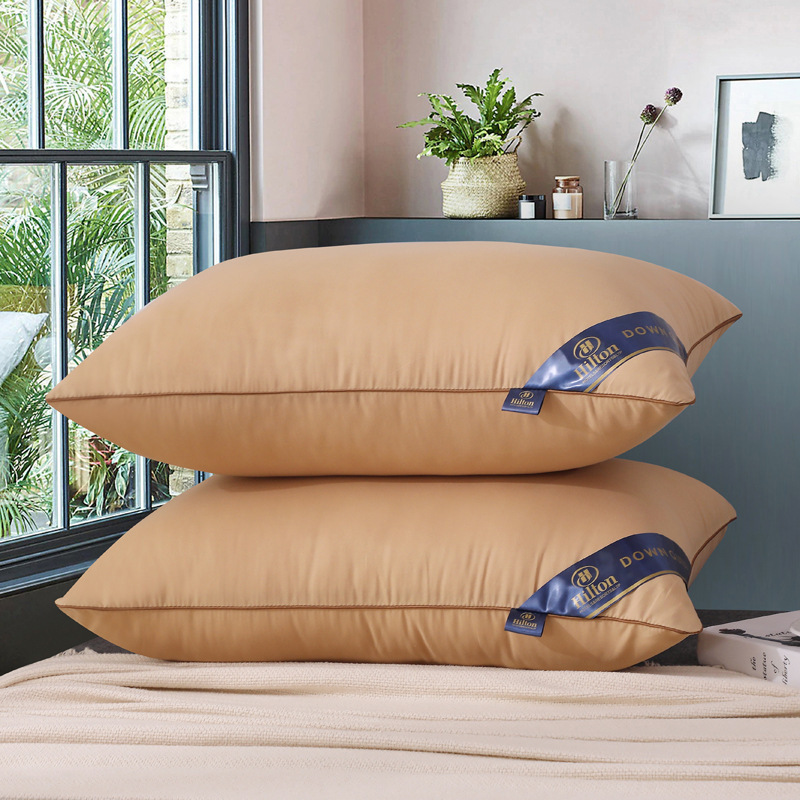 1000 Grams Microfiber 48*74 cm Hot Sale Hilton Pillow with Bag Healthy Sleep Polyester 5 Star Hotel Pillow