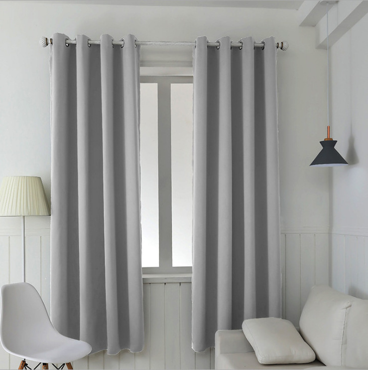 Factory Direct Blackout Solid Color Curtain for Bedroom Fabric wholesale