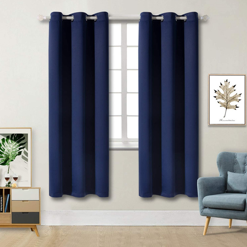 Factory Direct Blackout Solid Color Curtain for Bedroom Fabric wholesale