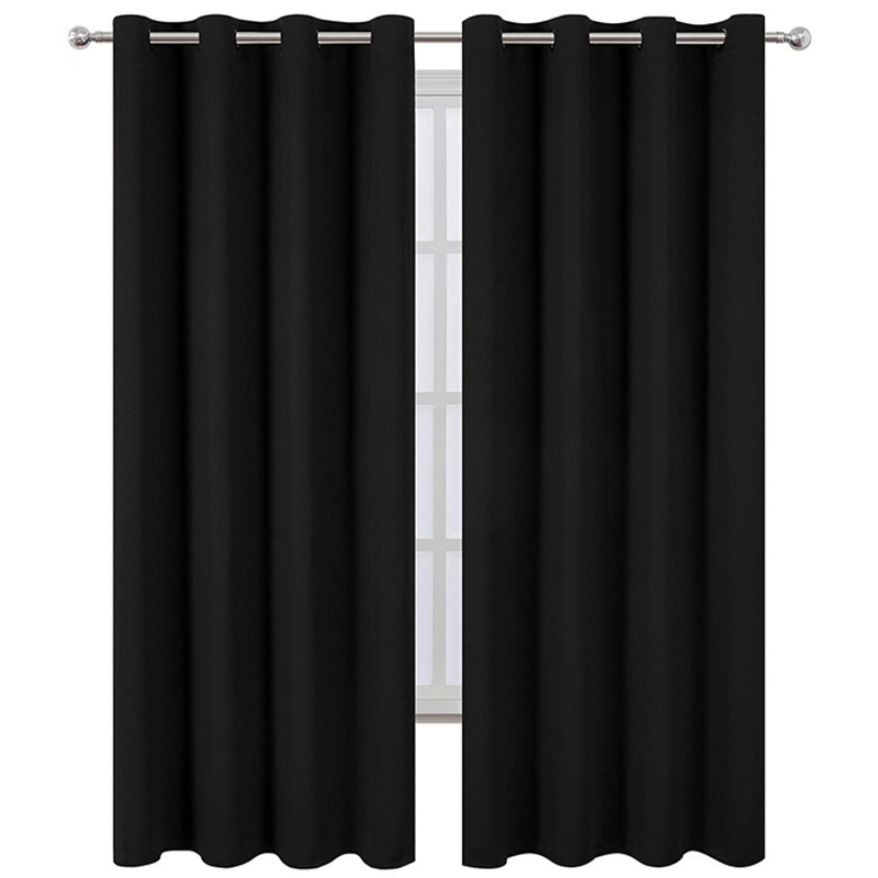 Factory Direct Blackout Solid Color Curtain for Bedroom Fabric wholesale