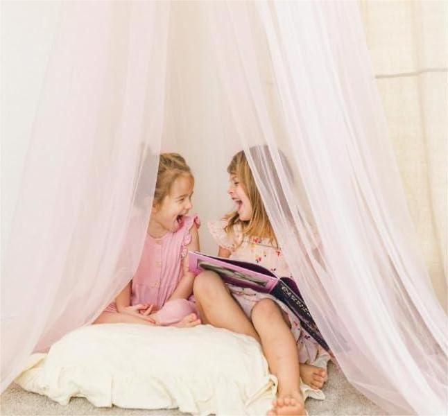 Mosquito Net for Bed, Extra-Long Bed Canopy for Girls Coverage Mosquito Bed Net Essential Summer Netting Cover for Home Outdoor