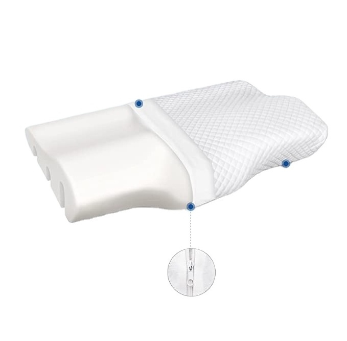 Contour Memory Foam Pillow for Neck Pain Relief, Adjustable Ergonomic Cervical Pillow for Sleeping, Orthopedic Neck Pillow