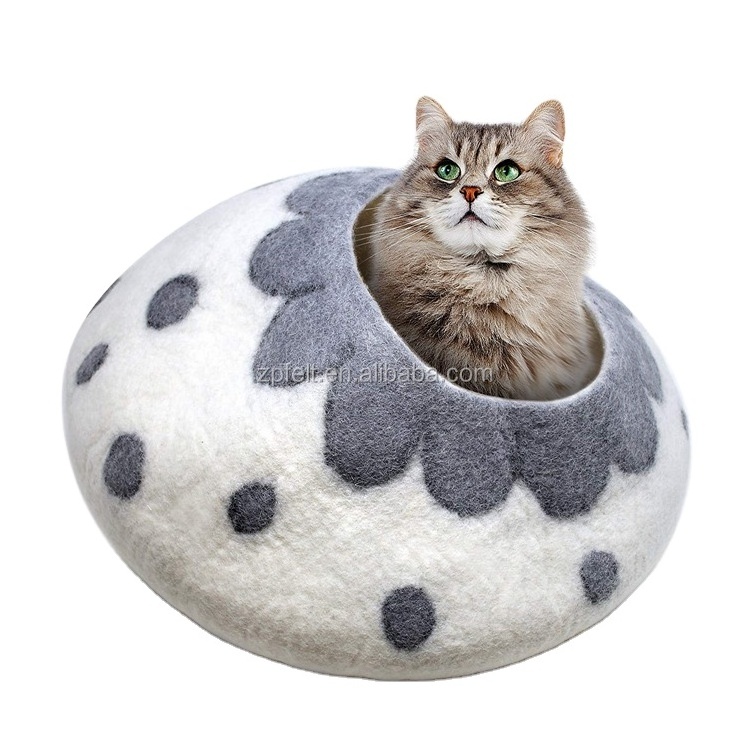 2022 Hot selling Handmade Cat Cave Organic Wool Felted