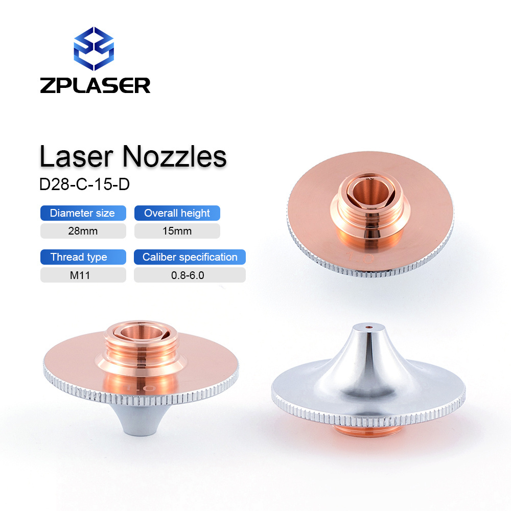 ZP D28-C High Speed Precitec wsx HANS Fiber Laser Cutting Machine Head Nozzles D28 Copper Laser Nozzles