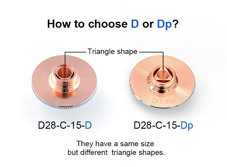 ZP D28-C High Speed Precitec wsx HANS Fiber Laser Cutting Machine Head Nozzles D28 Copper Laser Nozzles