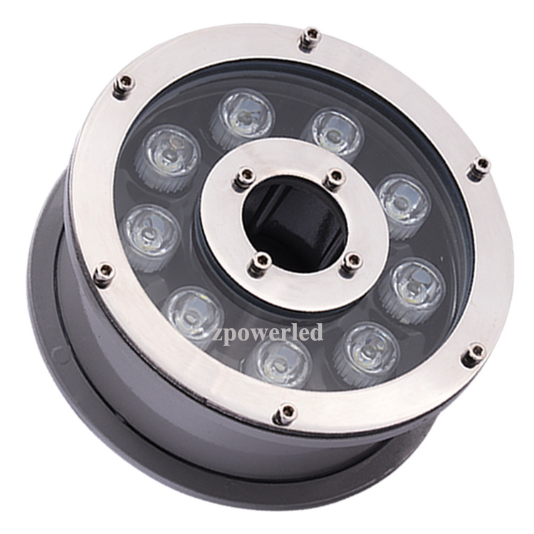 Musical Fountain Lamp Donut Ring Dry Deck Fountain Light IP68 Waterproof DMX RGB 18w LED Fountain Light