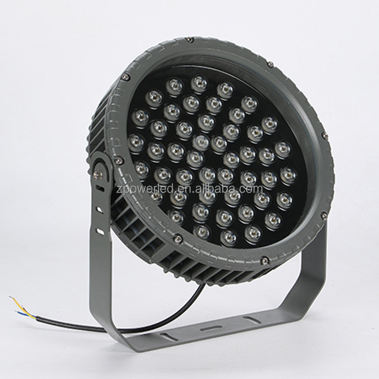 Outdoor Waterproof Dmx Rgb Landscape Lamp Ip65 Spotlight 24W 36W Led Round Flood Light For Square