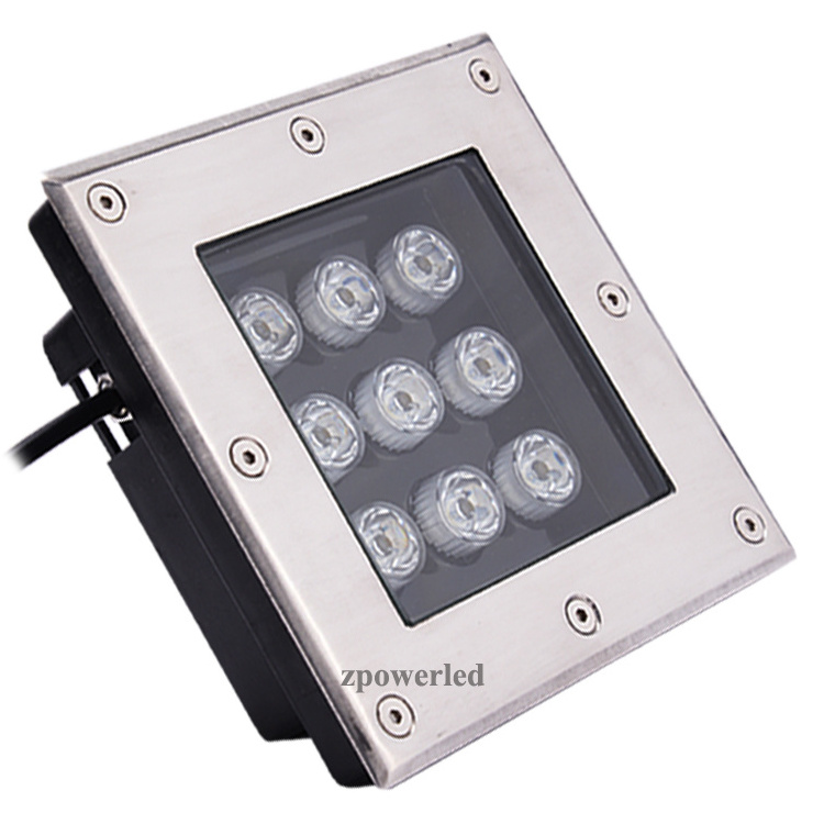 Warm White 3W 5W 6W 12W Aluminum Waterproof IP67 Square Underground UP LED Light