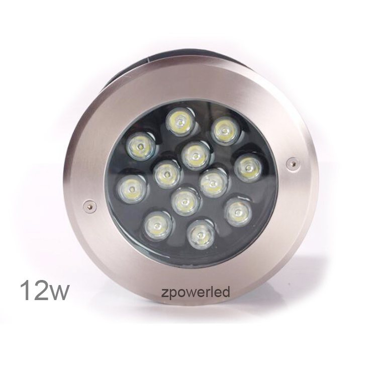 Multi color rgb 12w stainless steel buried recessed led inground light