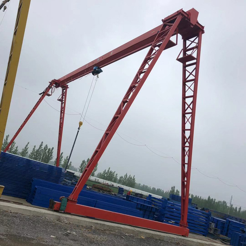 Free Standing Track Hanging Bridge Overhead Crane New Product Provided 7.5m-31.5m 2 5 10 Ton Single Beam Bridge Engine Crane 2 T