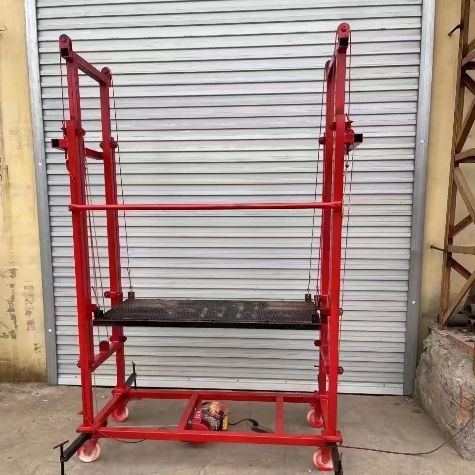 2-6m Mobile Electric Lifting Scaffold With Remote Control Outdoor Elevator Lift Electric Scaffolding Platform