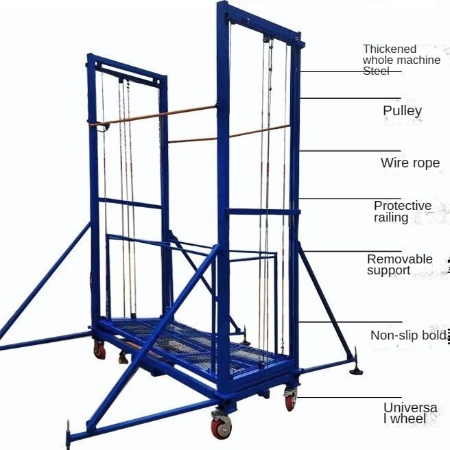 Full Automatic Aerial Work Electric Scaffold Lift Stationary Aerial Lift Scaffolding Hydraulic Scissor Lift Civil Engineering