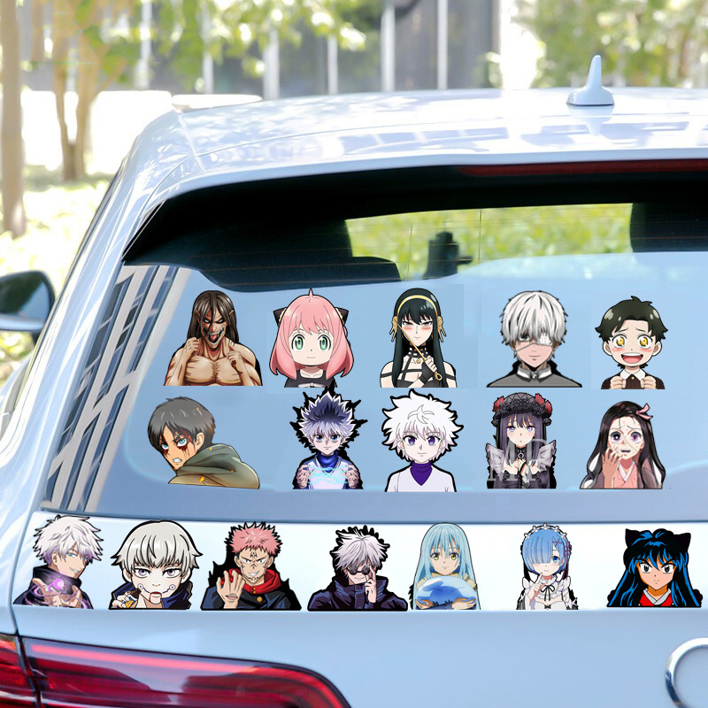 1000 Designs OP Changing Stickers Anime Motion Stickers 3D Luffy Self-adhesive Decals 3D Lenticular Anime Motion Car Stickers