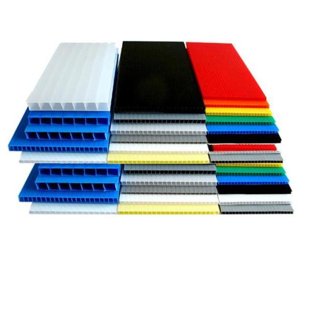 pp corrug corrugated plastic hollow sheet board 4mm 3mm 1mm  0.5mm rigid polypropylene sheet lightweight pp plastic sheets