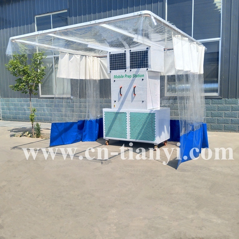 Factory Paint Workshop Dividers Mobile Prep Station Spray Booth Curtains