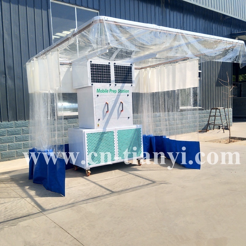 Factory Paint Workshop Dividers Mobile Prep Station Spray Booth Curtains