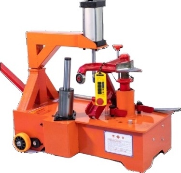 PORTABLE TRUCK TIRE CHANGER WITH PNEUMATIC SINGLE CYLINDER HELPER