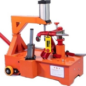 PORTABLE TRUCK TIRE CHANGER WITH PNEUMATIC SINGLE CYLINDER HELPER