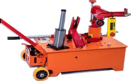 PORTABLE TRUCK TIRE CHANGER WITH PNEUMATIC SINGLE CYLINDER HELPER