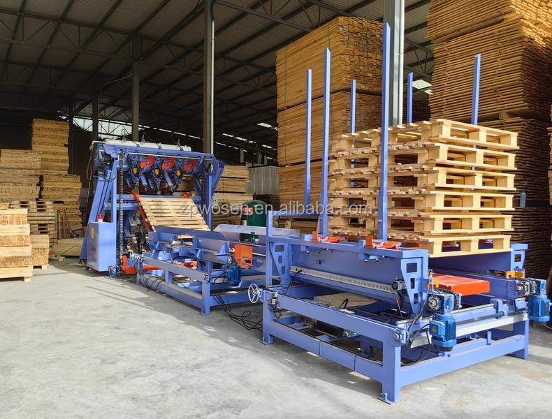 wooden pallet nailer automatic wood pallet nailing machine production line