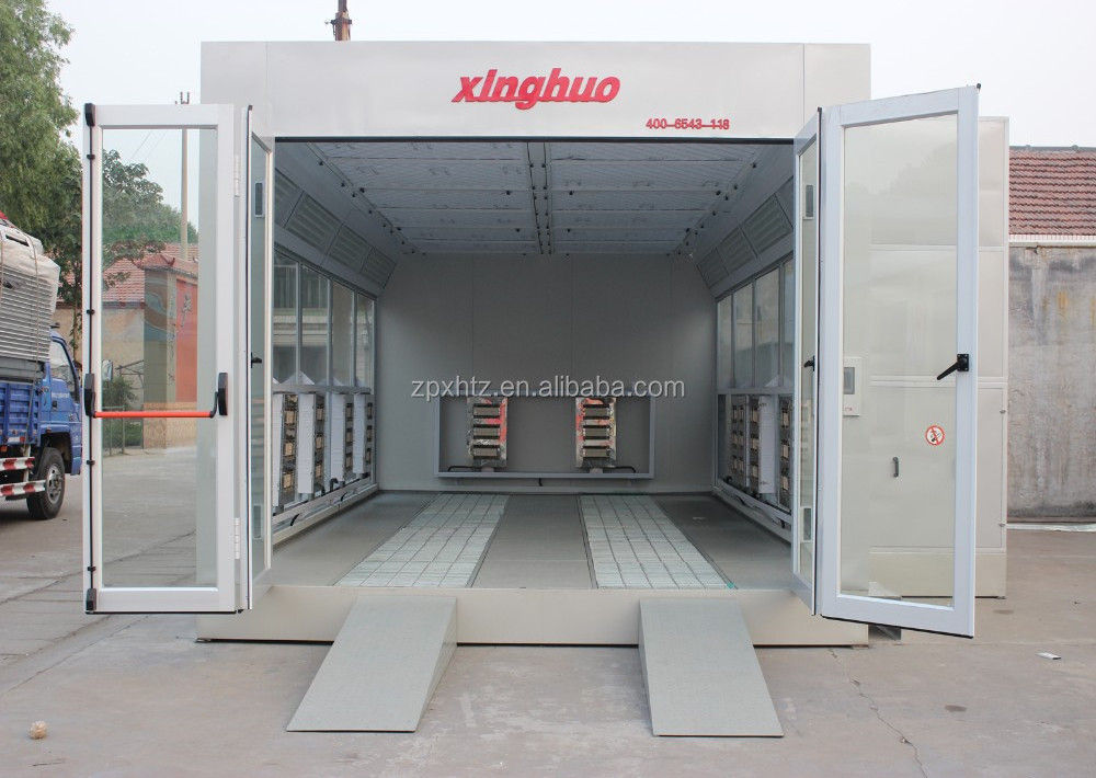 Car detailing equipment container spray booth mobile