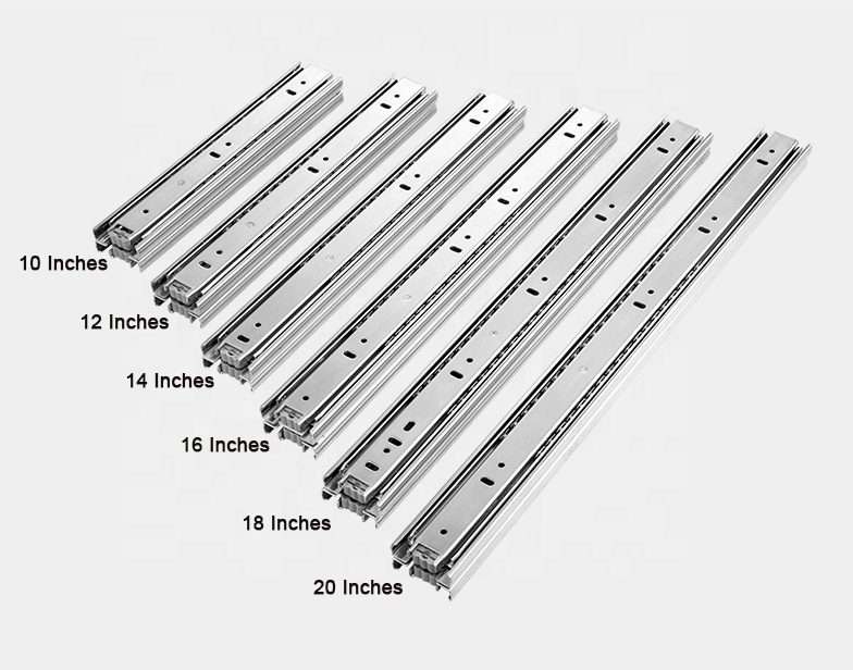 Black Ball Bearing Soft Close Cabinet Slide Two Way Multi-Section Table Slide Under Mount Drawer Slides