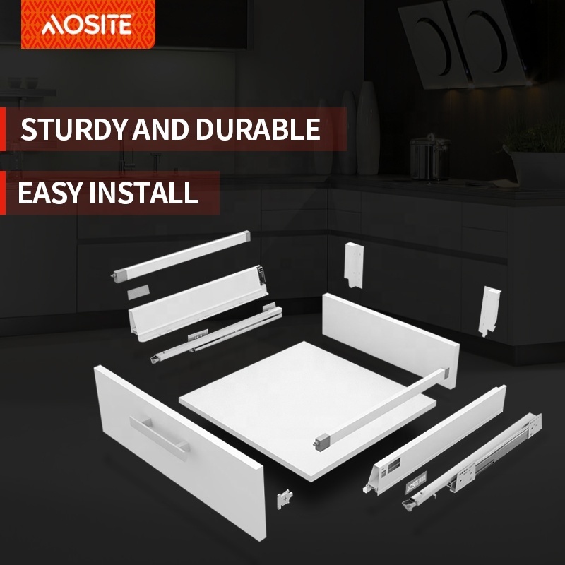 Aosite kitchen furniture cabinet sliding soft close drawer system slim box