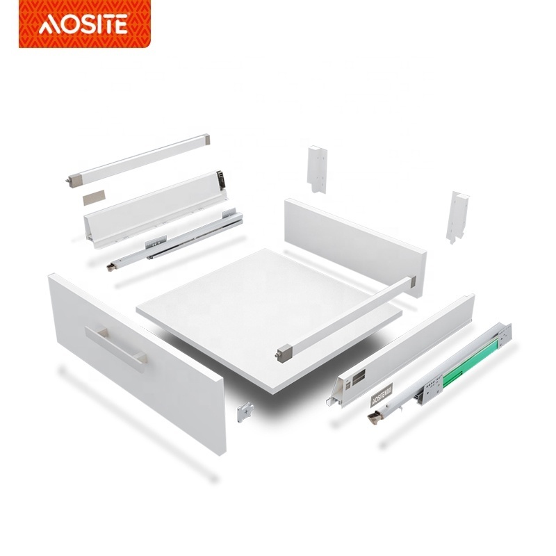 Aosite kitchen furniture cabinet sliding soft close drawer system slim box