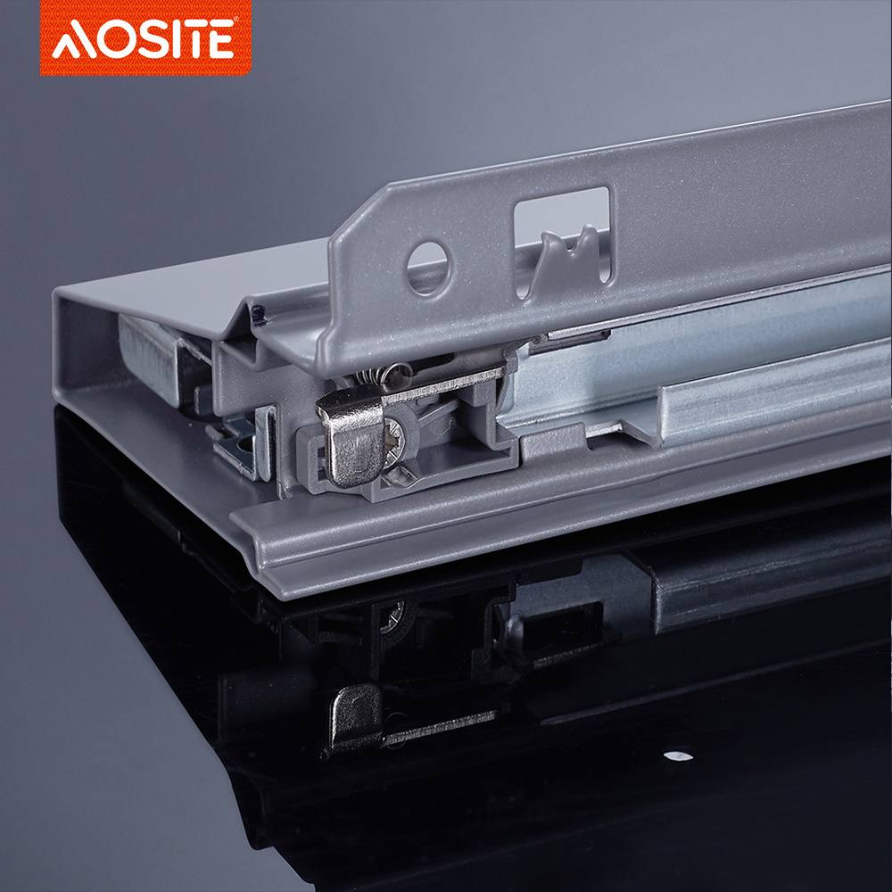 AOSITE Push to open full extension Soft close kitchen cabinet hardware 3D drawer slide