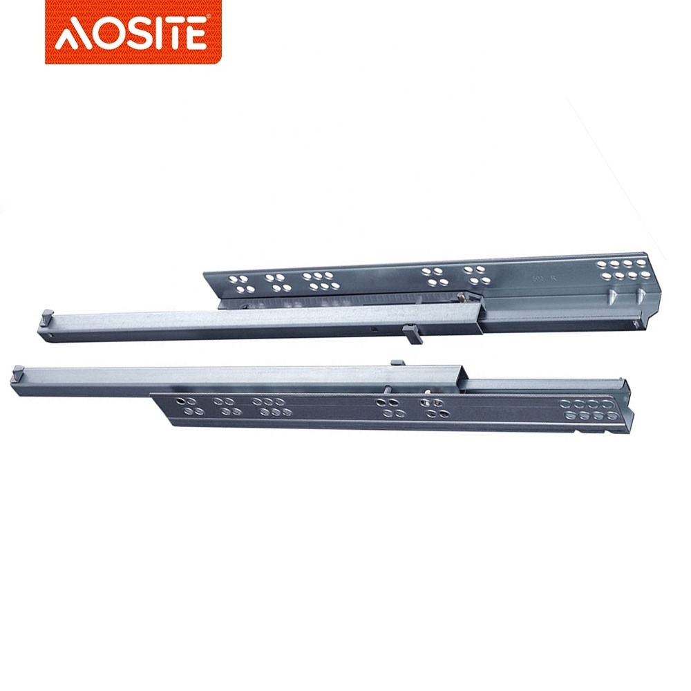 AOSITE Factory 2 fold half extension drawer rails bottom mounting undermount soft close drawer slide