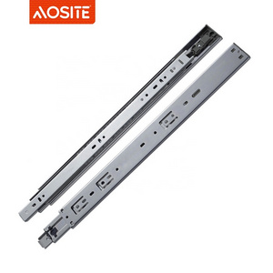 Aosite Drawer runners ball bearing drawer slide 45mm nickel plated telescopic taiming drawer slides