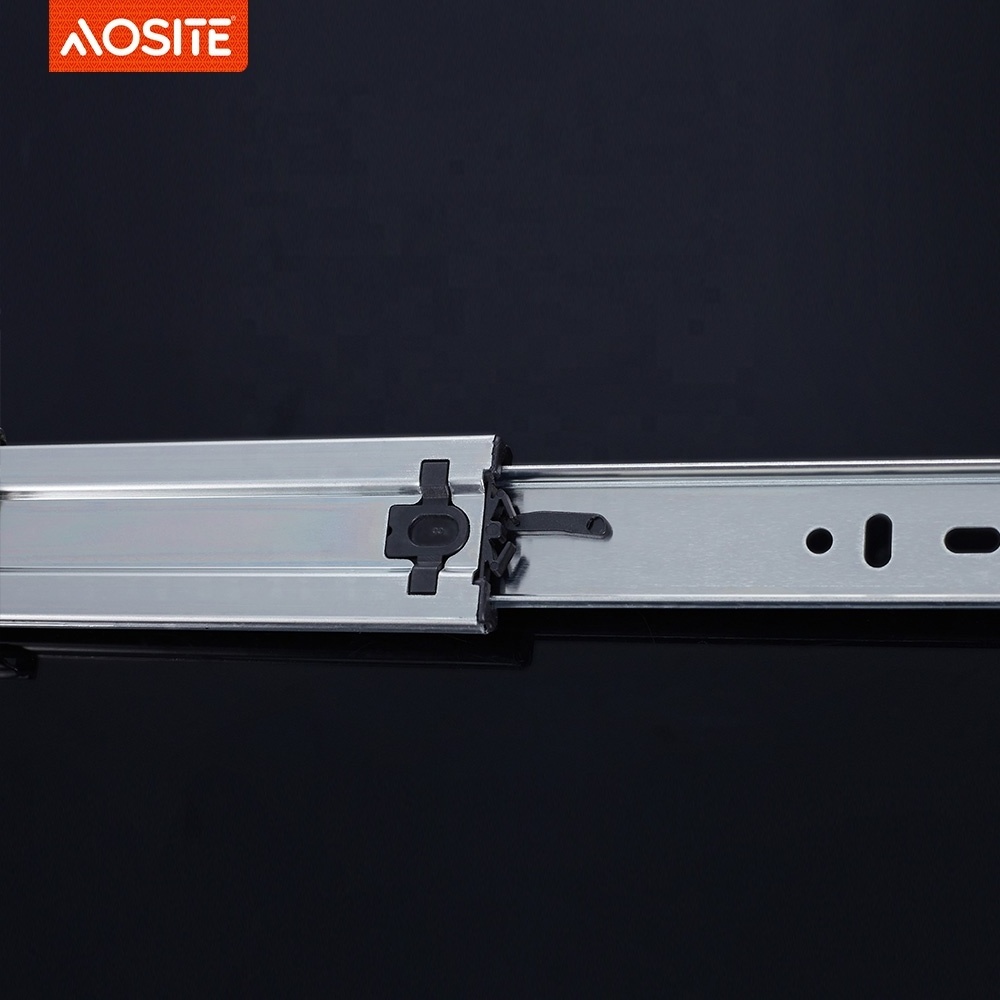 Aosite Drawer runners ball bearing drawer slide 45mm nickel plated telescopic taiming drawer slides