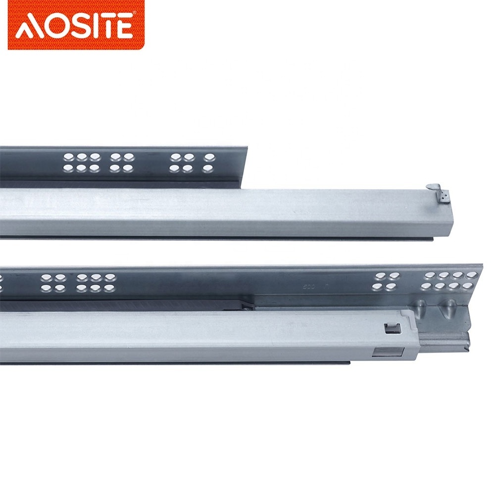 AOSITE Factory wholesale 3D under mount full extension 3 fold telescopic soft close undermount drawer slide 22 inches