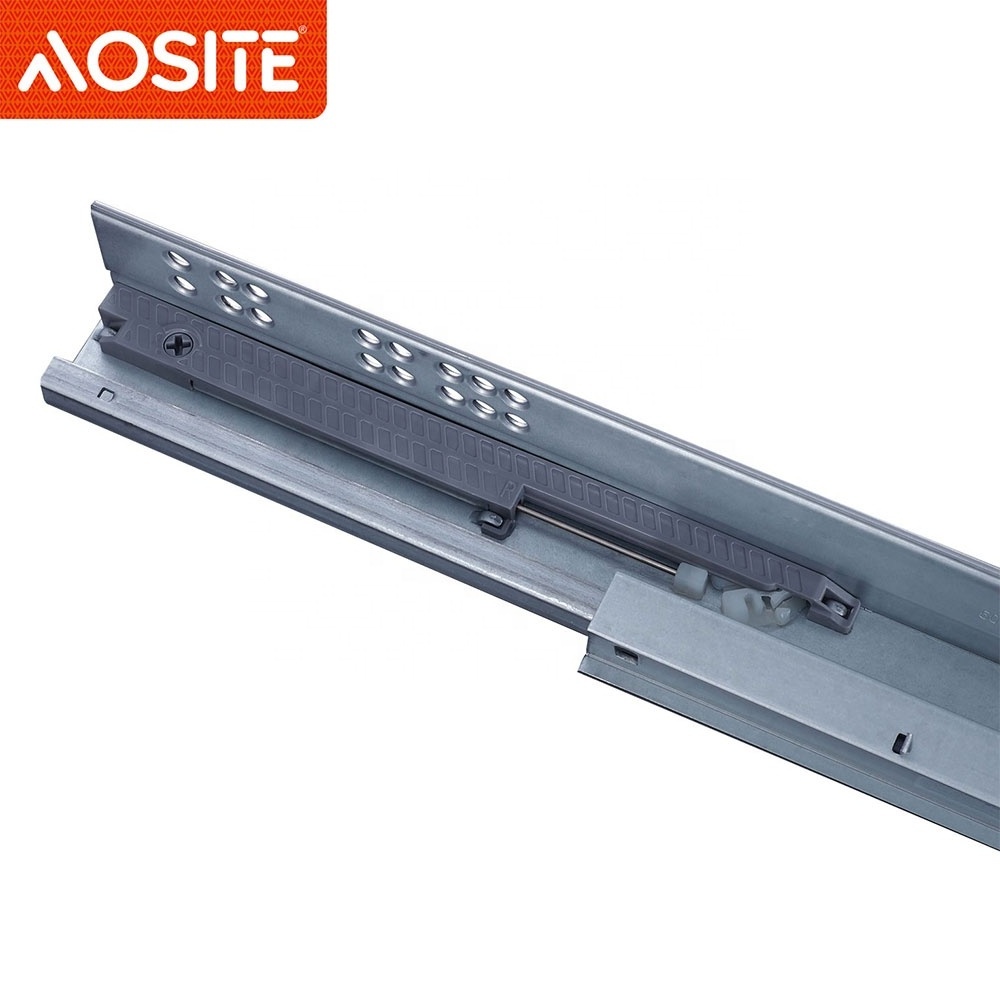 AOSITE Factory wholesale 3D under mount full extension 3 fold telescopic soft close undermount drawer slide 22 inches