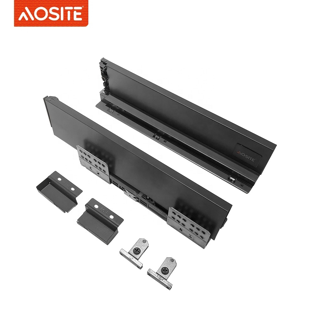 AOSITE Factory wholesale 3D adjustable Kitchen Cabinet Soft close undermount slim slide out drawer box